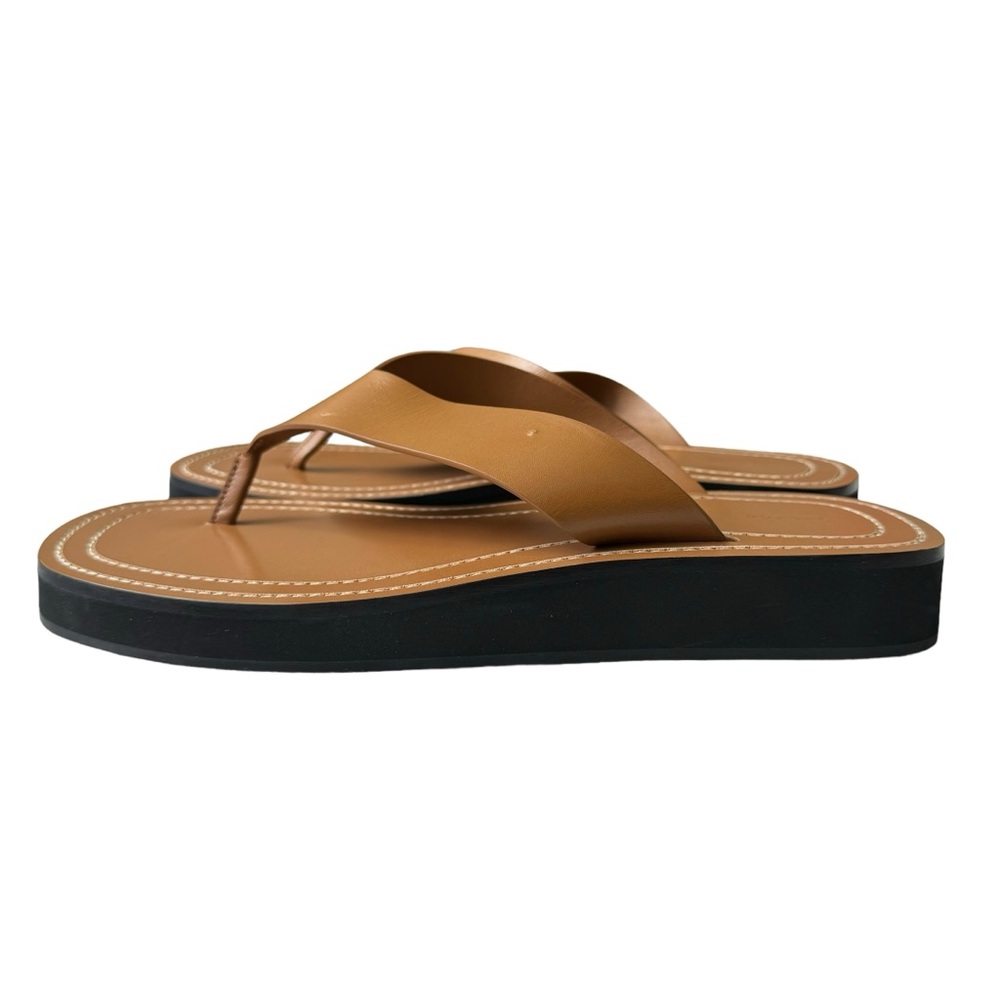 SOLD The Row Ginza Flip Flop Sandals Tan Leather - Picture 4 of 11